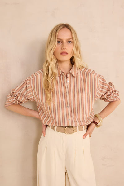 Picture of MARILOU STRIPED LONG-SLEEVE COTTON SHIRT